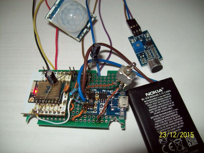 DaIr - беспроводной автономный датчик движения и звука (прототип)