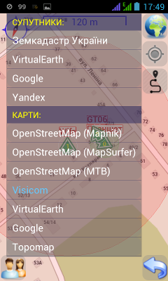 GPSMTA - список доступных карт
