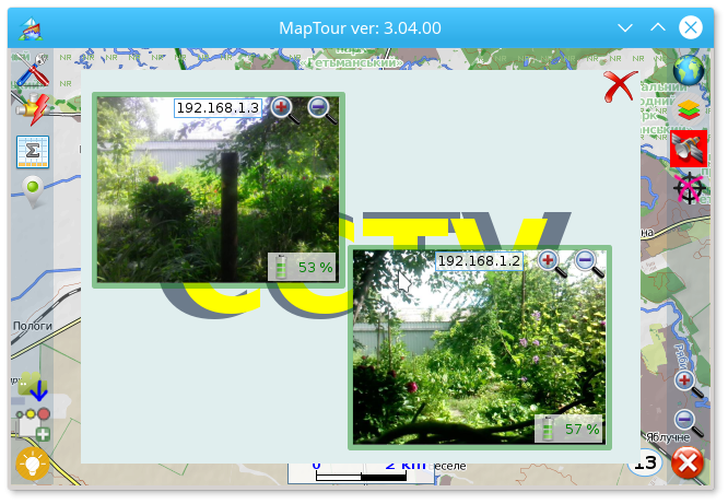 MapTour - видеонаблюдение для Android