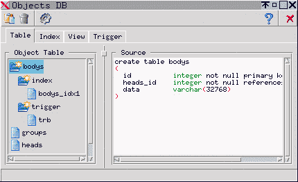 XSqlite - Objects screenshot